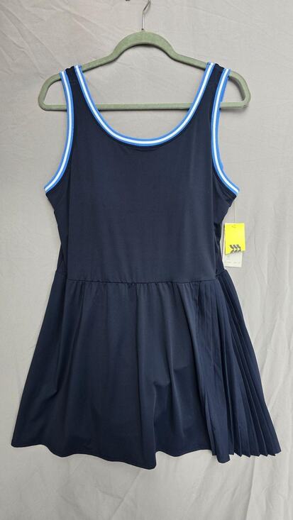 all in motion Dresses & Skirts - All In Motion Dress Womens XL Blue Pleated Tank Pickleball Inner Shorts Athletic